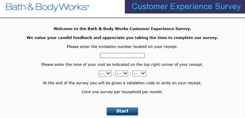 bath and body works survey